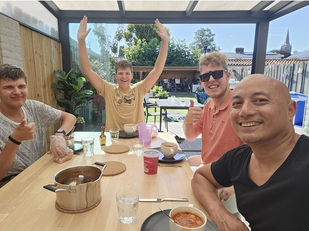 Lekker gekookt met de jongens en naar se kermis geweest